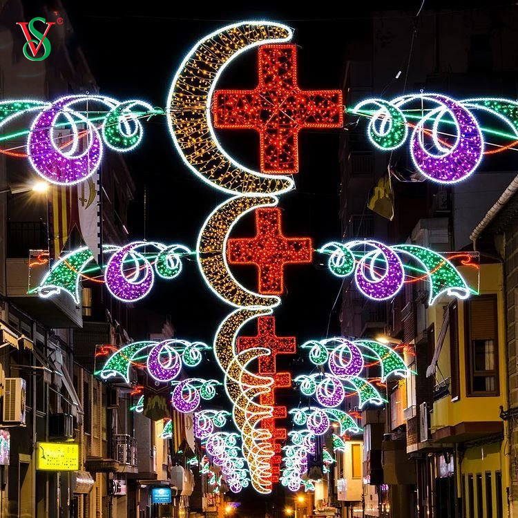 Mais nova decoração de Natal de LED gigante para ambientes externos 2D com motivos de rua grandes