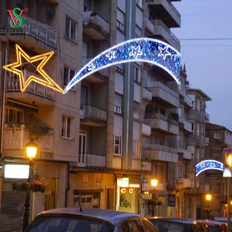 Atacado luzes de natal personalizadas profissionais ao ar livre 2D em toda a rua decoração de luz