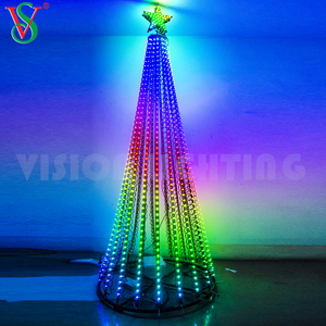 A festão programável do pixel do brilho alto DC12V WS2811 conduziu luzes da árvore de Natal do RGB