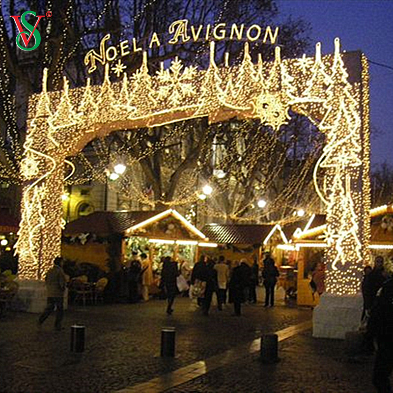 Luzes de motivo de arco 3D grande passagem para decoração de feriado de Natal