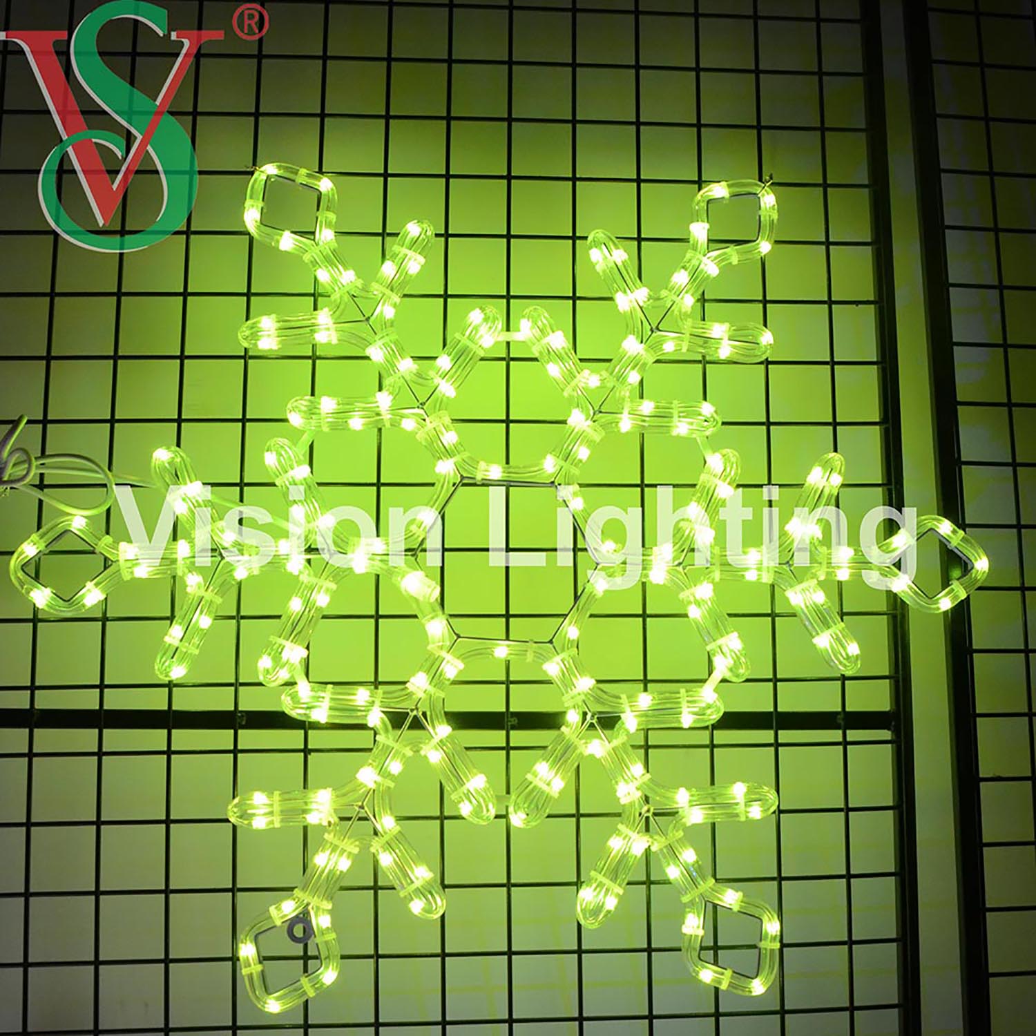 Pixel ao ar livre Escultura 2D led Paisagem decoração programável floco de neve natal RGB motivo luz