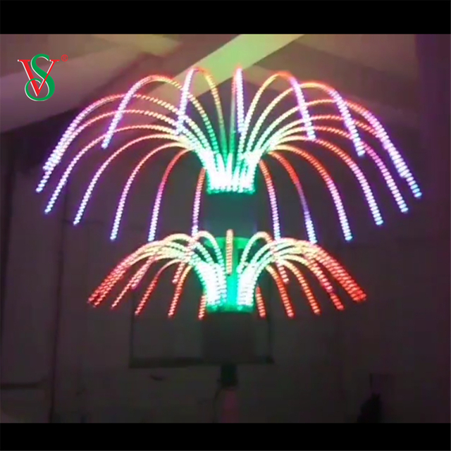 Luzes de árvore de fogos de artifício com mudança de cor para decoração de rua ao ar livre