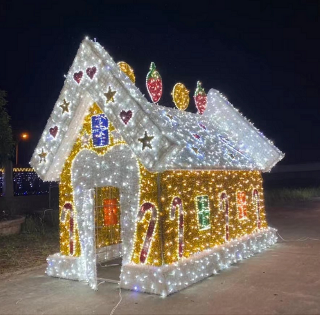 Luzes de decoração de motivos 3D de Natal ao ar livre