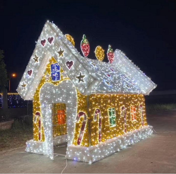 Luzes de decoração de motivos 3D de Natal ao ar livre