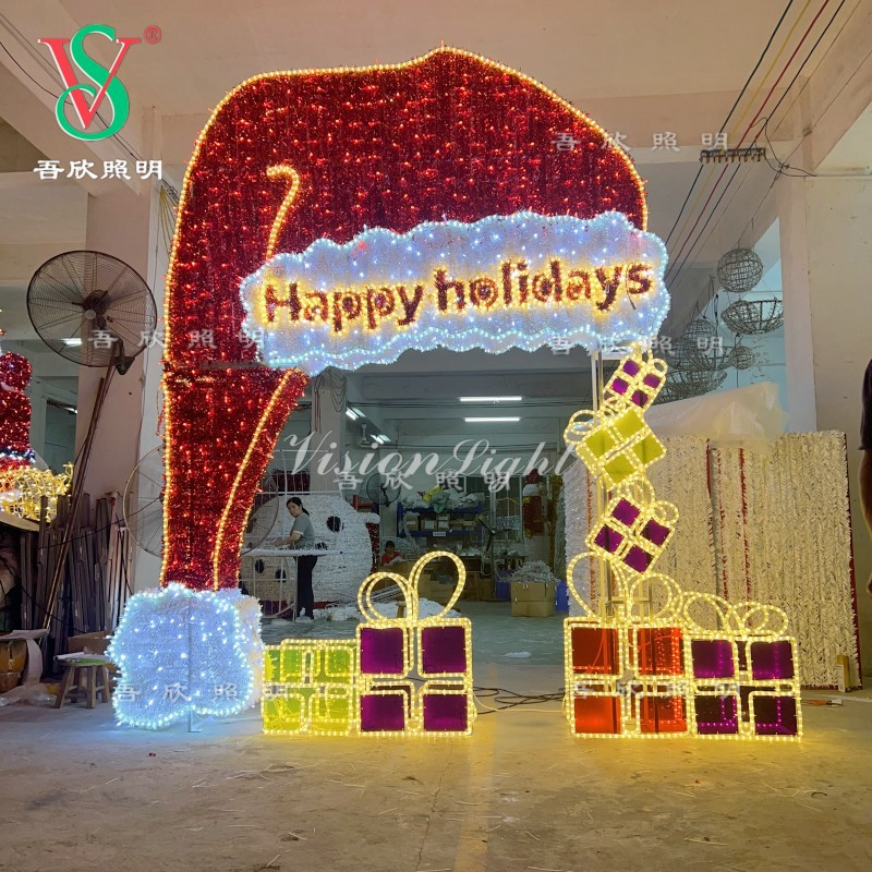 Grama de tapete de guirlanda de rede PET / PVC de alta qualidade para decoração de motivos de Natal