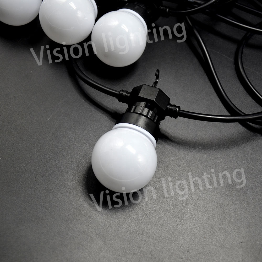 Bulbo de 50 mm ao ar livre WS2811 DMX/SPI Festoon Belt Lights Programmable Ball String para o Natal