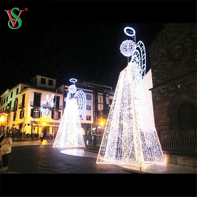 Decoração de eventos de casamento de Natal liderou 2d Angel Flying Motif Lights