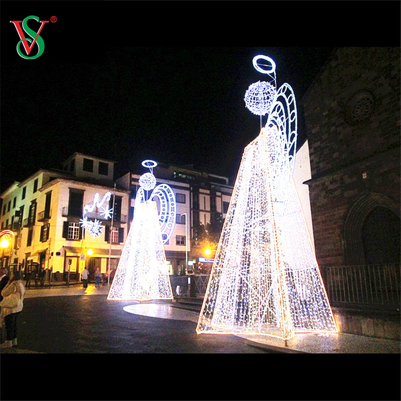 Decoração de eventos de casamento de Natal liderou 2d Angel Flying Motif Lights