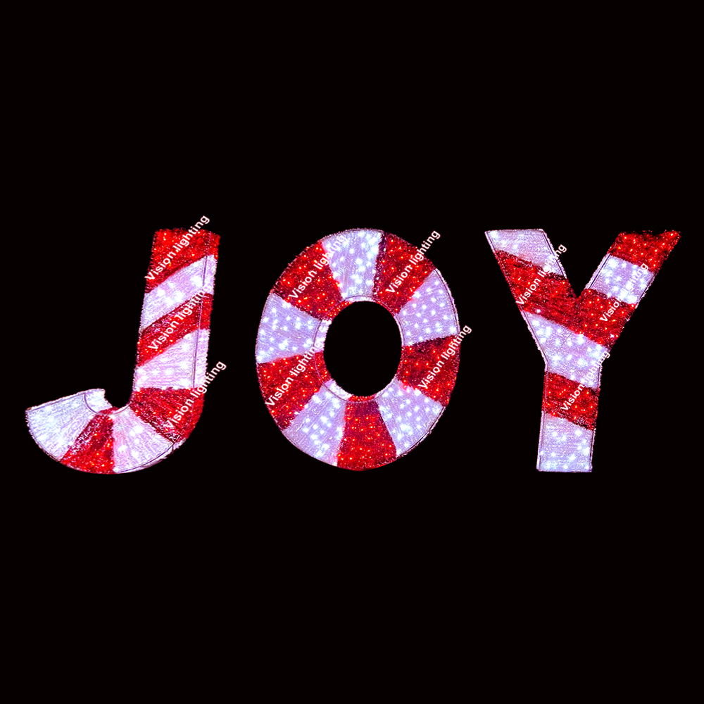 Decoração ao ar livre Paisagem IP65 Escultura 3D de alta qualidade led motivo de férias de Natal carta luz