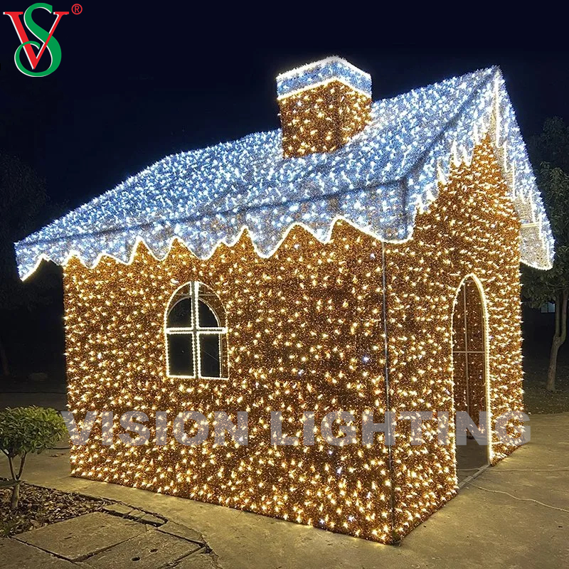 Luzes de decoração de motivos 3D de Natal ao ar livre