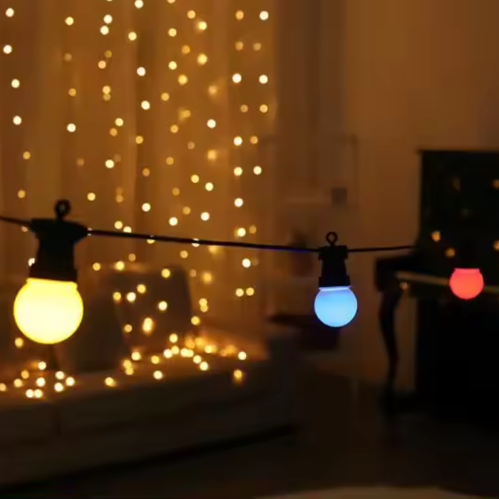 Bulbo de 50 mm ao ar livre WS2811 DMX/SPI Festoon Belt Lights Programmable Ball String para o Natal