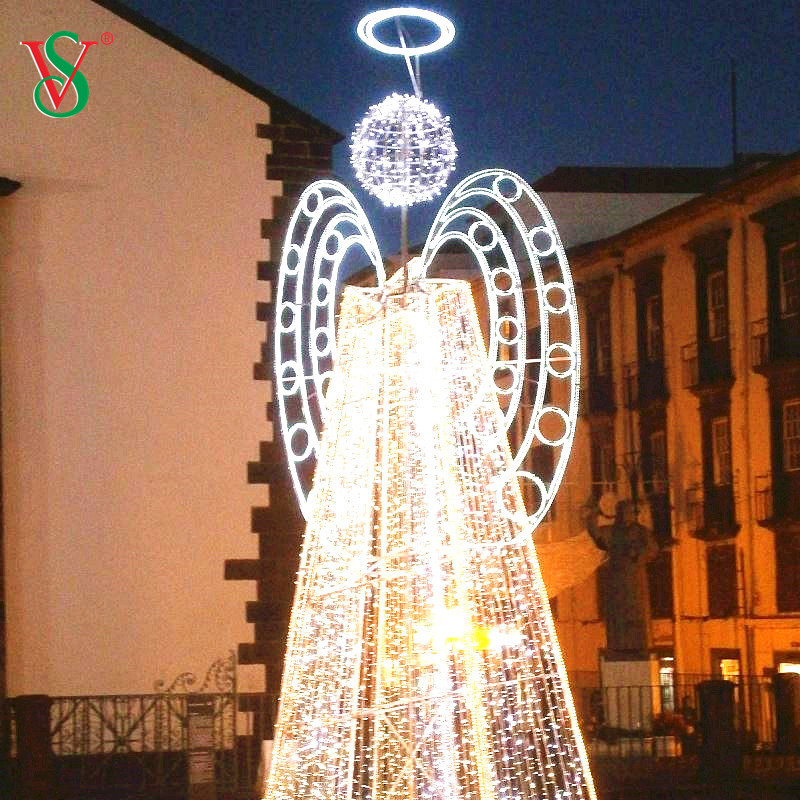 Decoração de eventos de casamento de Natal liderou 2d Angel Flying Motif Lights