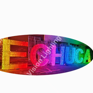 Luzes personalizadas do caráter do RGB da decoração da escultura da letra para a decoração exterior