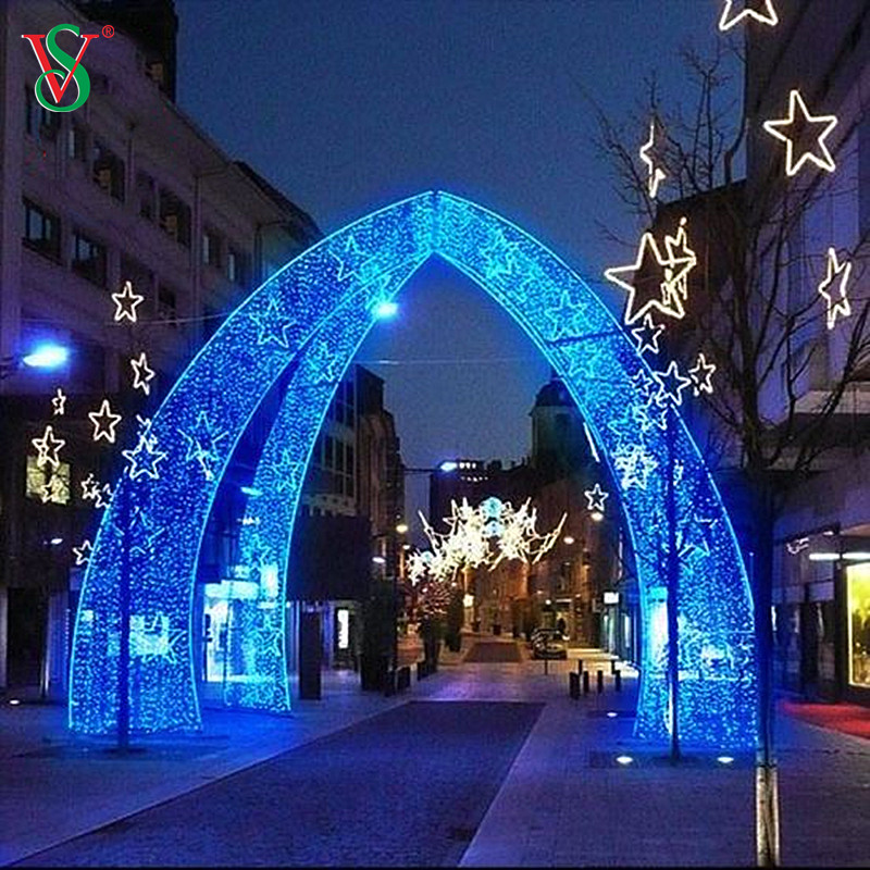 Luzes de motivo de arco 3D grande passagem para decoração de feriado de Natal