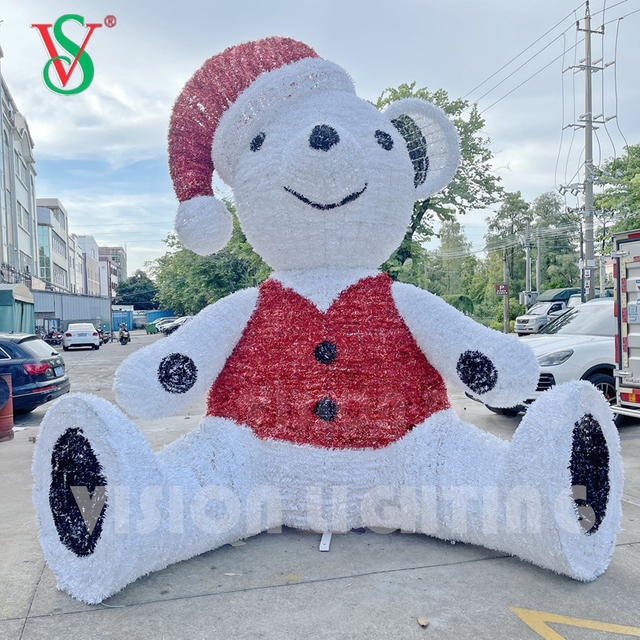 LED BARLE GIGANTE DE LUZ 3D Teddy Bear Lights para decoração de Natal ao ar livre