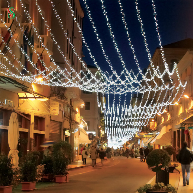 Luz de cortina de LED para decoração de feriados na estrada 