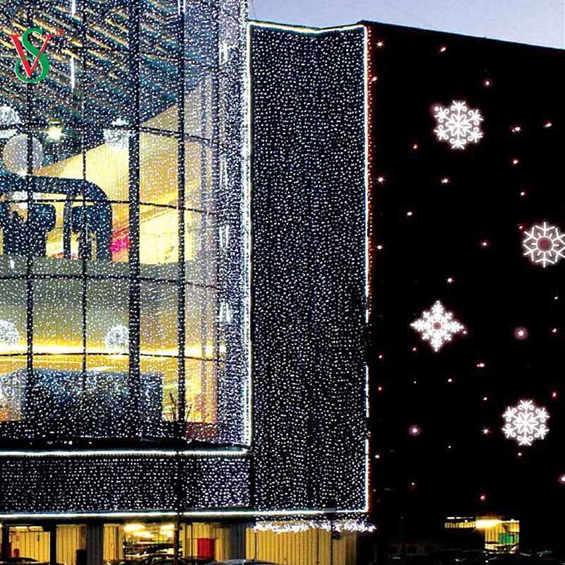 Luzes de floco de neve 2D animadas com design personalizado para decoração de Natal