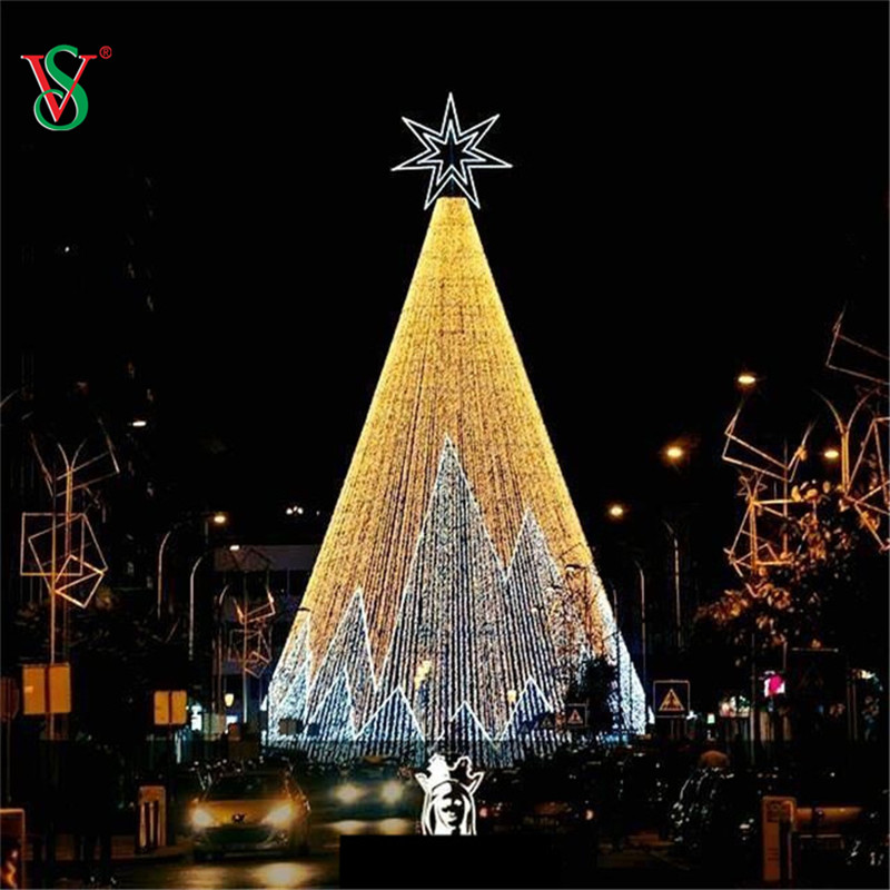 Luz LED 3D gigante para árvore de Natal para decoração de festivais ao ar livre