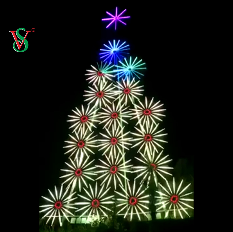 Luzes de fogo de artifício de LED para decoração de Natal ao ar livre Luzes de árvore de fogos de artifício de LED